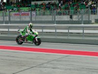 Saturday 12 October 2013 - Qualifying day  Qualifying has changed this year. Previously, qualifying was 1 hour but riders only tried  to set a fast lap time in the last 15 minutes so Dorna changed it to a 15 minute qualifying session for the top 12 called Q2. Alvaro Bautista exits pit lane. : Sepang