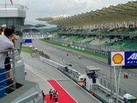 Saturday 12 October 2013 - Qualifying day  Marquez crosses the line to start his second fast lap. He is followed by Bautista  and Dovizioso. : Sepang