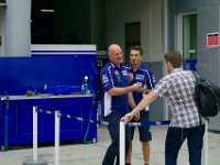 Sunday 13 October 2013 - Race day  The guy behind Paolo Giannotta is Matteo Flamigni, Valentino Rossi's Data Technician (often purported to be the most valuable member of a team) : Sepang