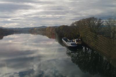 Wednesday 25 November 2015  - To Colmar, Alsace France Lucky shot from the train-barges on the Rhone