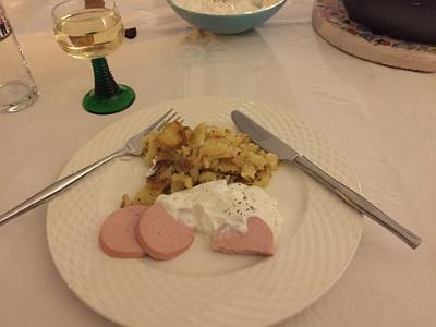 Wednesday 25 November 2015  - To Colmar, Alsace France Jean Paul cooks at home; he made Bebelskase for my first dinner