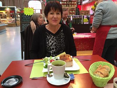 Thursday 26 November 2015  - Colmar, Alsace France> Rachel at lunch in the Marche Couverte in Colmar