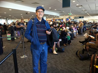 Day 1 - 40th Anniversary trip to NZ  It is incredibly crowded at the terminal. Customs and Immigration is now called the “Australian Border Force” but thankfully no one has guns and it is all quite civil.