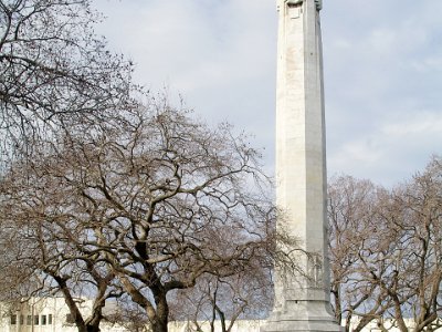 Day 2 - 40th Anniversary trip to NZ  This is the Dunedin Cenotaph in Queens Gardens.  There is also a statue of Queen Victoria in the park.