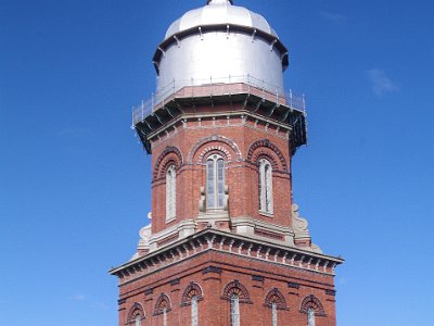 Day 3 - 40th Anniversary trip to NZ  In Otakaro Park we see the Invercargill Water Tower. It was built in 1889 to supply pressurised water, especially for fighting fires.  It was restored in 1989, 100 years later.