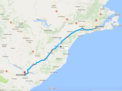 Day 3 - 40th Anniversary trip to NZ  Our route takes us from Dunedin to Milton then Balclutha via Highway 1