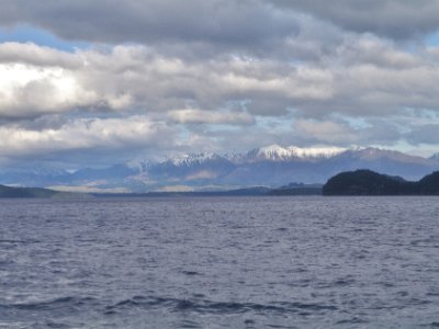 Day 5 - 40th Anniversary trip to NZ  Head for Manapouri dock. It is noticeably less cold right now and patches of blue peep through the clouds. Get off the boat. Get in the car. Drive home.