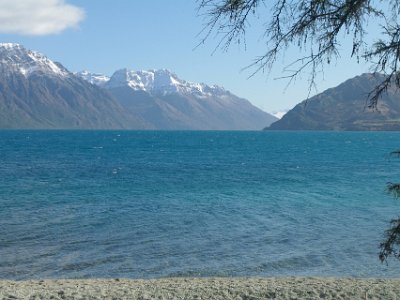 Day 6 - 40th Anniversary trip to NZ  The water really is this blue.  It is continually topped up by snow melt as it drains through Kawarau River 8 km east of Queenstown.