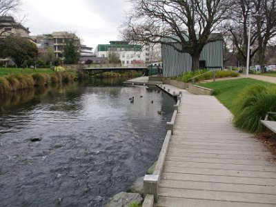 Day 8 - 40th Anniversary trip to NZ -  Punting on the Avon   The Avon is a real river with continuously flowing fresh water. It emerges from its source in the outer western suburb of Avonhead (funny name that). It's real source is probably from the Southern Alps via underground aquifers.