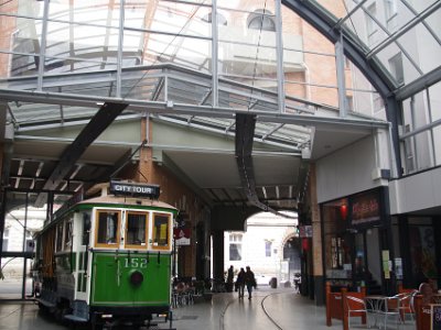 Day 8 - 40th Anniversary trip to NZ -  Jenni explores the city area   New Regent Street is also the terminus for the historic tram - Stop number 1.