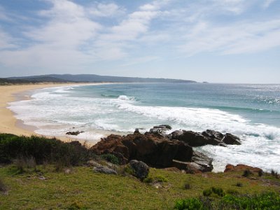 SUNDAY Bournda Beach  Here it is: the full 3.6 km (2¼ mi) stretch of sand and not a soul on it.  Wonderous.