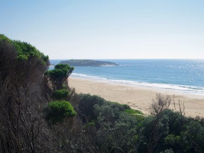 TUESDAY North Tura Beach  There's Bournda Island in the distance.