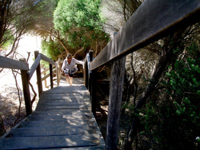 TUESDAY North Tura Beach  My bride is equally sore by the time she gets to the stairs.