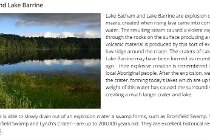 How Queensland was born - Lake Eacham Crater.  Information from  Queensland Wet Tropics Management Authority