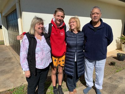 We pose for a few family photographs. This is Judy and Neil who have been Jordan's court-appointed foster family since he was fours years old. They are totally wonderful people who love and care for him. It's not easy for them to raise a teenage boy but  Jordan is turning into a wonderful human being.