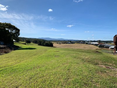 All of this grass land was once like the tree-covered mountains in the distance; a tropical rain forest or probably a Mabi forest.  The soil is predominantly derived from basalt which covers 56% of the tablelands area. Basaltic soils are reminders that this area has a volcanic past.