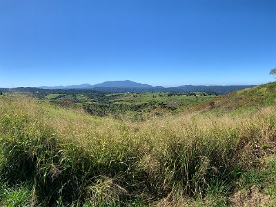 Millaa Milla is at an elevation of 830 metres and it has a population of 540. It is a balmy 20° right now.