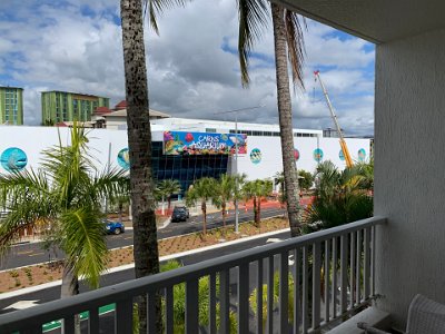 We check into our motel, a Ramada, and learn that we have been upgraded to a better room. We did not use the internet to book our room. Jenni searched with Google and phoned the hotel direct.