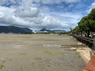 The tiny 30m Endeavour ran aground on the coral reefs and, limping to land, put in at a river that became the site of present-day Cooktown.  The dispirited crew named other features according to their dark mood: Cape Tribulation, Hope Island and Weary Bay.