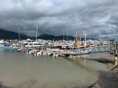 A huge tropical rain storm gathers to the South of us.