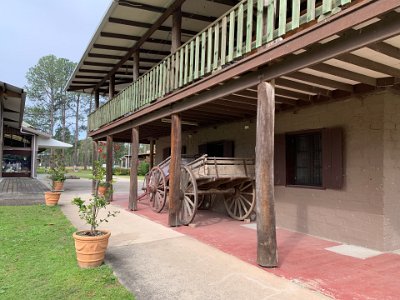 This building is a recreation of the mud-brick original that once stood on the site. In 1882 Italian immigrants, most of them survivors of the ill-fated De Rays Expedition, took up a conditional purchase farm of 40 acres (160,000 m²) near Woodburn and later named it New Italy.   The de Rays Expedition, was a New Guinea expedition of Marquis de Rays, a French nobleman who attempted to start a colony in the South Pacific.