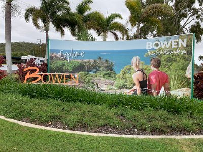 We leave Bowen and head south. At the moment we are 192 km north of Mackay, our destination for today,  and 205 km south of Townsville.