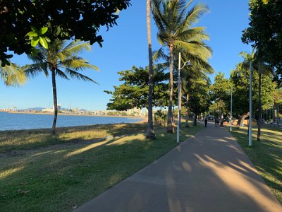 In the distance is Port of Townsville, the third largest seaport in Queensland. Townsville is the number one port in Australia for exports of copper, zinc, lead and sugar. Live cattle are also shipped from the port.