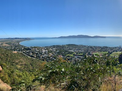 Townsville has a population of 180,000 and is Australia's largest urban centre north of the Sunshine Coast (Darwin is only 132,000). The headland almost directly in front of me is the Townsville Town Common Conservation Park.