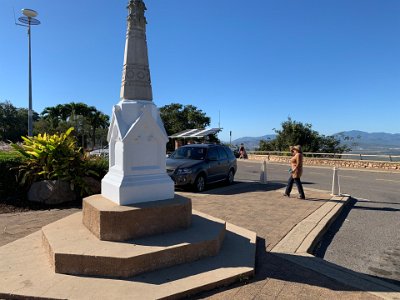 Townsville is named after Robert Towns who  was a businessman,  merchant, colonist, shipowner, pastoralist, politician, whaler and civic leader. He was an importer of sugar and tea; an exporter of wool, whale oil, cotton and other commodities; and  pioneered the cultivation of cotton in Queensland. This is the headstone removed from his grave in Sydney.