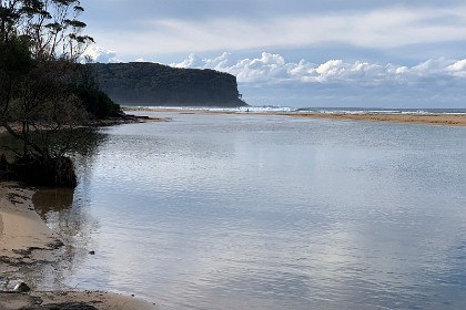 Sunday 29 May, 2022 - North Durras Depot Beach is on the northern side of the headland in front of us.