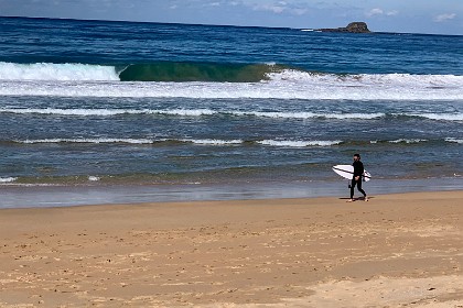 Sunday 29 May, 2022 - Durras Beach  We're a few days away from the start of winter, and still the surfers come.