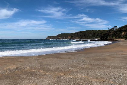 Sunday 29 May, 2022 - Myrtle Beach    At Myrtle Beach look at the cliffs on the northern end of the beach.  These sandstone cliffs are the southernmost exposed edge of the Sydney Basin, while the cliffs you see at the southern end of the beach, are from the Ordovician period.