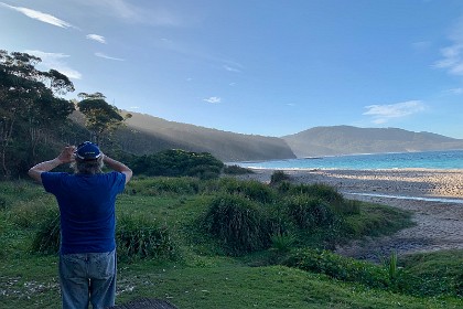 Thursday 26 May, 2022 Jenni takes a picture of my long hair which she adores.