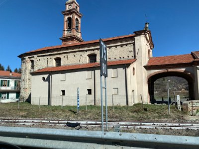 Sunday, 12 March 2023 Garessio (church looks a bit abandoned)