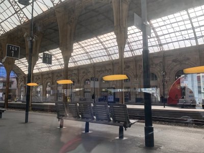 Thursday, 16 March 2023 Nice.  So many of the larger French train stations are beautiful structures.