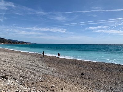 Thursday, 16 March 2023 The beach at Menton