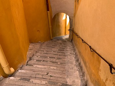 Thursday, 16 March 2023 ...I decide to take another way back.  I walked down these steps thinking they'd come to another street...