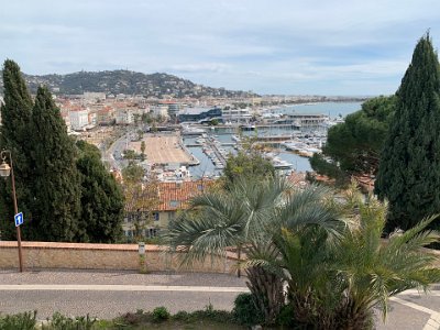 Thursday, 9 March 2023 Luxury yachts & local fishing boats moored at Port du Cannes