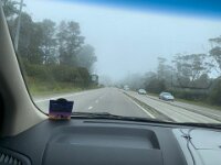 Boxing Day on the way home 26/12/2025 Boxing Day and we head for home. At the top of the Blue Mountains, around Blackheath, the weather turned foggy and cold with temperature now 8° from 22° in Kandos.