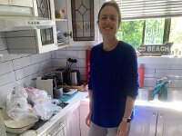 Xmas at Kandos with Jacqui and Jess 25/12/2025 Jessie smiles for the camera. By the way, she is very, very fit. Now that she's free of study, Jessie spends lots of time outdoors hiking, rock climbing and abseiling.