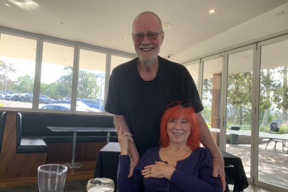 Sunday, 5th July 2025  The co-owner is a very charming bloke called Ross. He stops by for a cuddle and a chat.