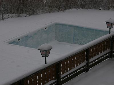 Tuesday 11  April, 2006   The swimming pool was full of snow . . .