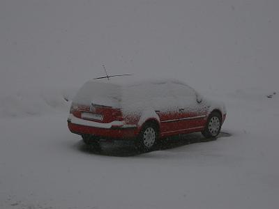 Tuesday 11  April, 2006   . . . Claus' car was buried in snow . . .