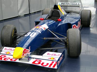 Tuesday 11  April, 2006   We're now in Hangar 7 and this is one of the Saubers of the Red Bull Petronas team. Petronas supplied the engines which were rebadged Ferraris.