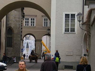 Monday 10  April, 2006   We walk from the car park, through centuries of history,  to the historical area of Salzburg.