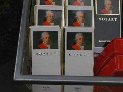 Monday 10  April, 2006   In Salzburg, you can buy Mozart branded perfume, or . . .