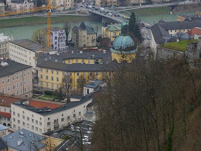 Monday 10  April, 2006   On the right is  St Cajetan's Church, in Italian Baroque style, with no tower but with a massive dome.  The interior has luxuriant stucco decoration from about 1730.