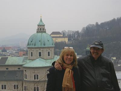 Monday 10  April, 2006   That's the Salzburg Cathedral behind us.