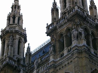 Saturday 8 April, 2006  On the top of the tower is the Rathausmann, one of the symbols of Vienna.