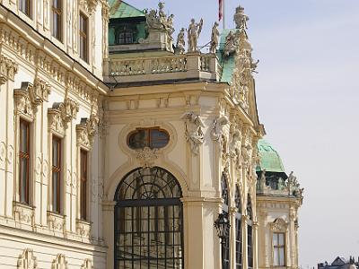 Sunday 9  April, 2006  The Front facade of the Upper Belvedere. The reason we're here is to look at a large collection of paintings by Gustav Klimt.